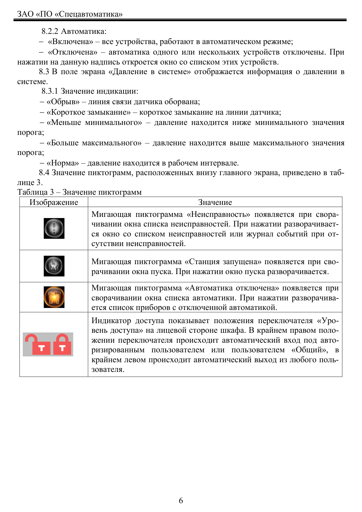 Мигающая пиктограмма &laquo;Неисправность&raquo;