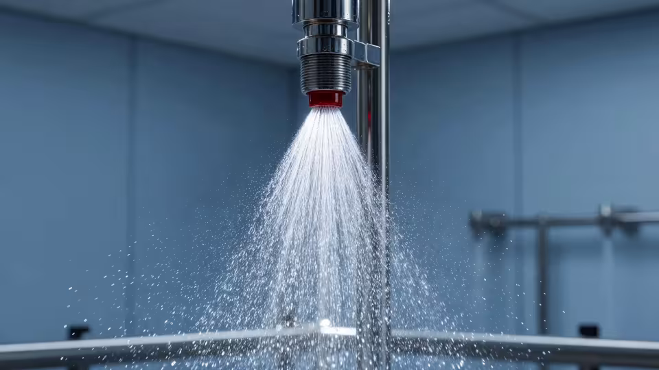 Ороситель тонкораспылённой воды с облаком мелких капель